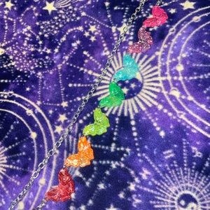 Rainbow Butterfly Chain Belt